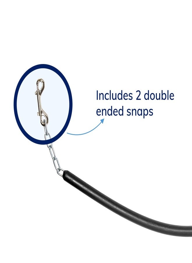 SmartEquine Stall Chain | Stall Area Fence Gate Hardware | Standard Size | Features 2 Double-Ended Snaps | 1" Wide Rubber | 45.5" Long | Black - Image 2